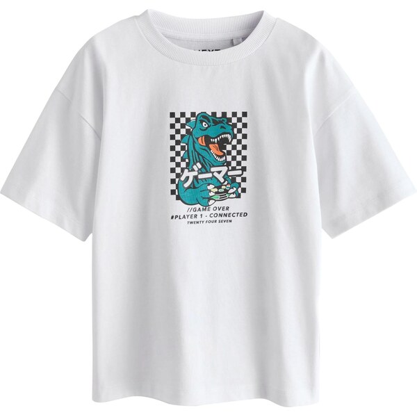 Next Tričko smaragdová / oranžová / čierna / biela 67252670