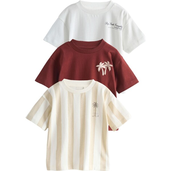 Next Tričko slonová kosť / červená / biela 67252827