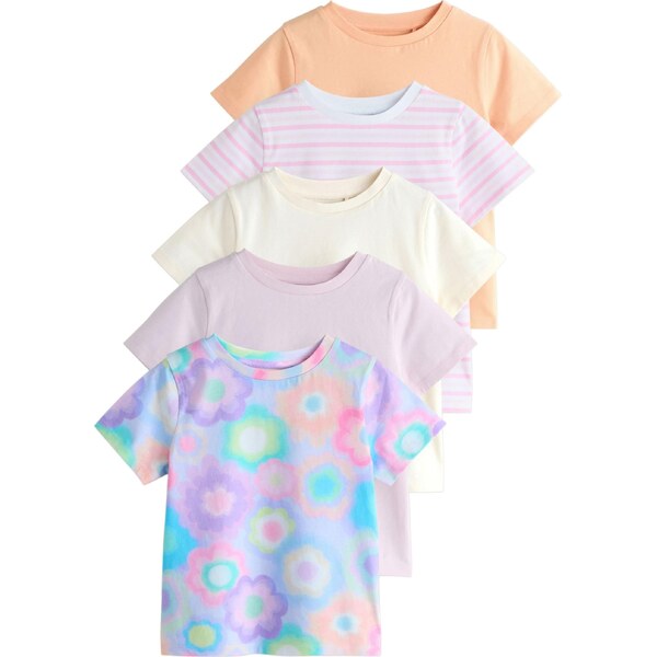 Next Tričko svetlomodrá / svetložltá / pastelovo oranžová / ružová / 67252836