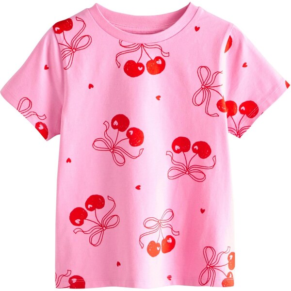 Next Tričko svetloružová / červená 67253010