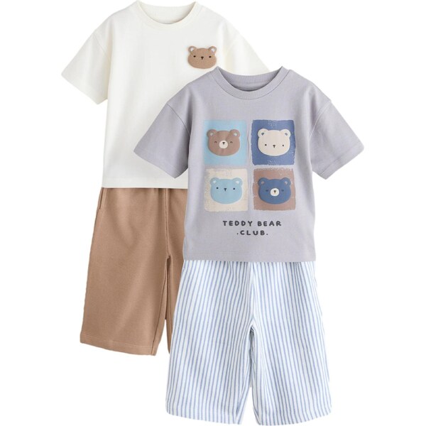 Next Set modrá / svetlohnedá / sivá / biela 67267194