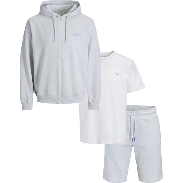 JACK & JONES Joggingová súprava JJCOLLEGE sivá melírovaná / biela 67267373