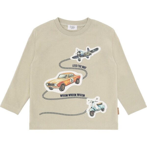 Hust & Claire Tričko Anton Retro Road tmavomodrá / pastelovo zelená / 67267612