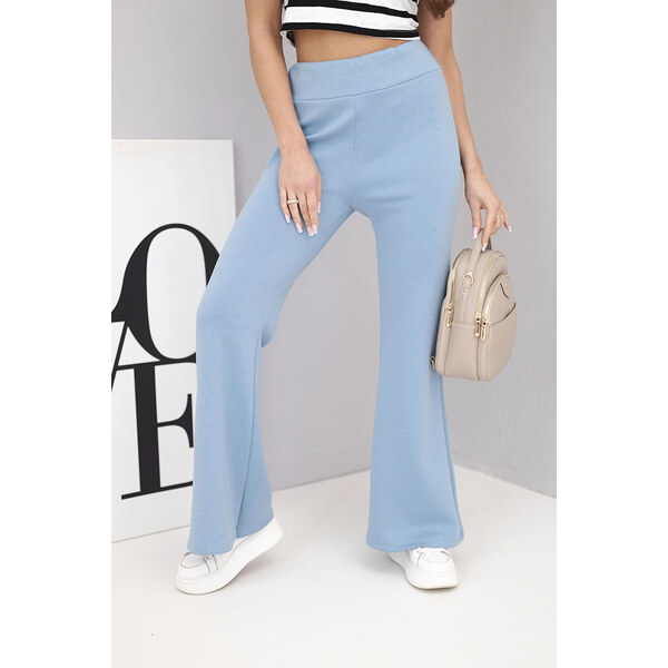 K-Fashion Dámske motýlie nohavice s rozšírenými nohavicami modré 67273285