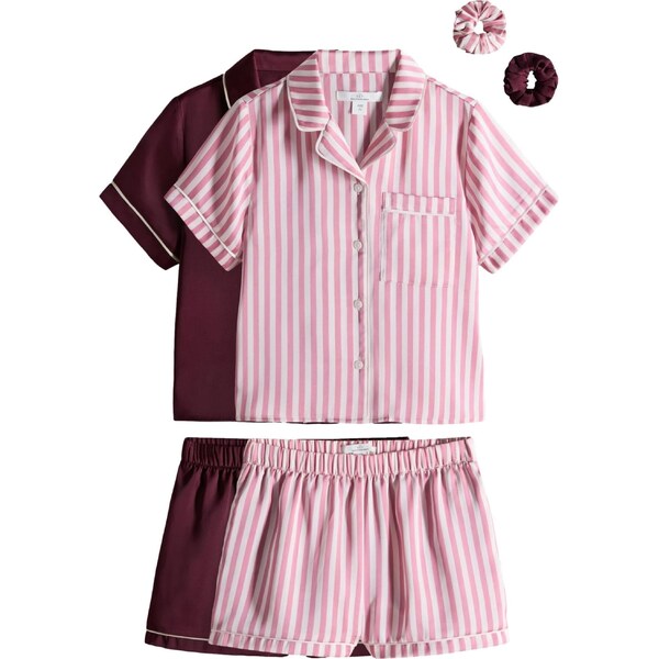 The Set Pyžamo ružová / vínovo červená / biela 67277101