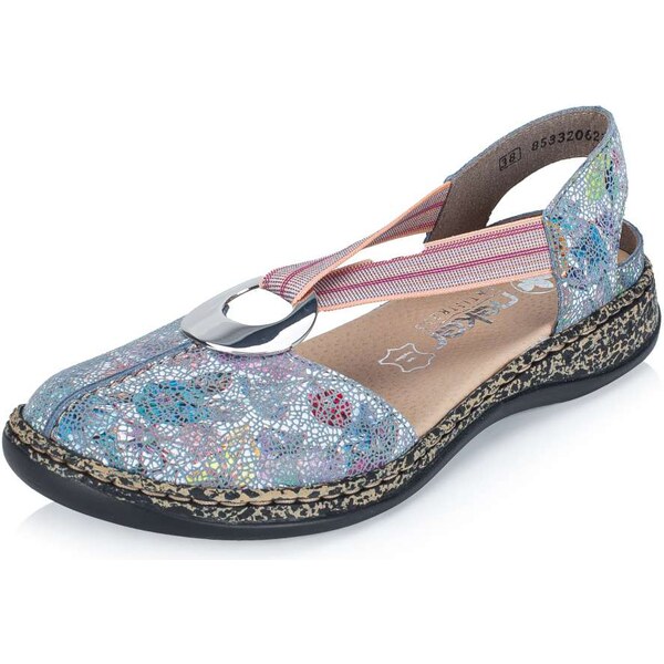 Dámske sandále RIEKER 46361-90 modrá S6 67280682