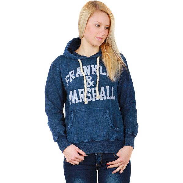 Glara Dámska bavlnená batikovaná mikina s nápisom 36987551