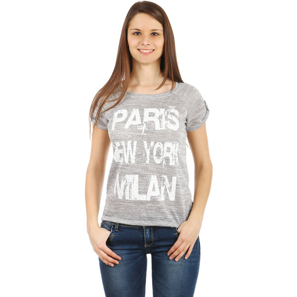 Glara Melírované dámske tričko Paris 36987580
