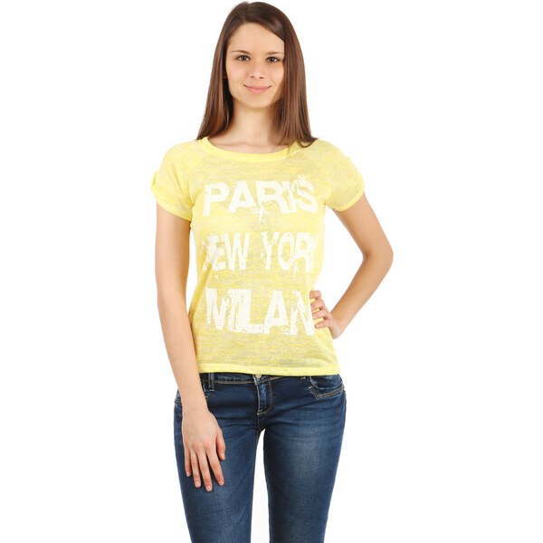 Glara Melírované dámske tričko Paris 36987581