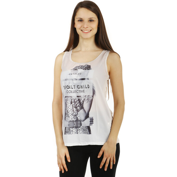 Glara Voľné dámske tielko s potlačou 36987032