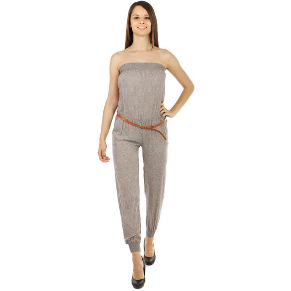 Glara Dámsky dlhý overal bez ramienok 36987118