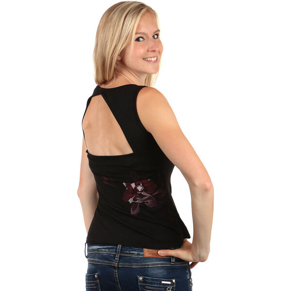 Glara Krátke letné tielko s odhaleným chrbtom 36987186