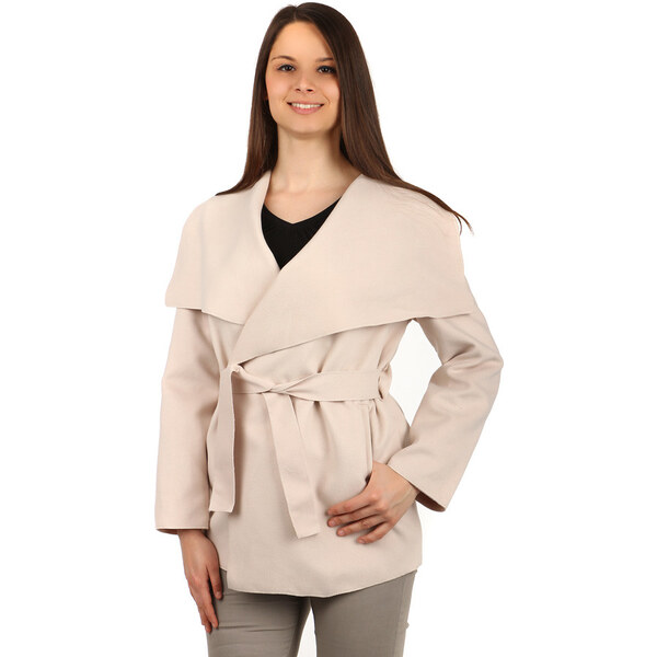 Glara Dámsky kabát s opaskom 36093241