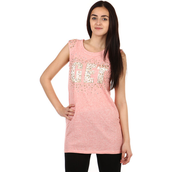 Glara Dlhé dámske tričko s aplikáciou 8393483