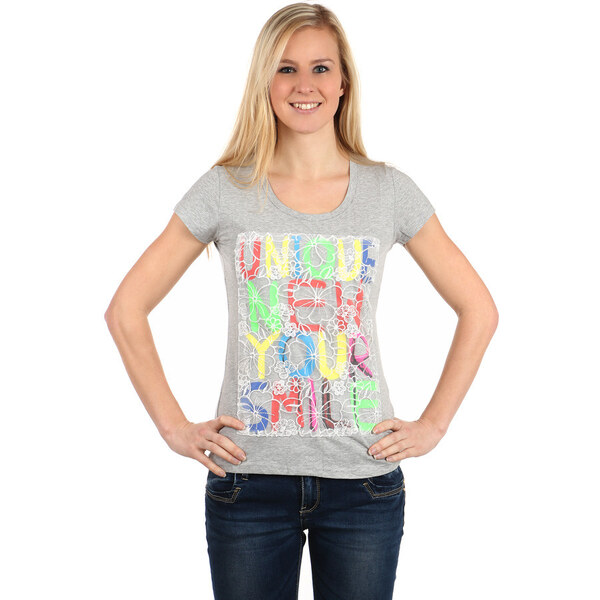 Glara Farebné dámske tričko s nápisom 36987424