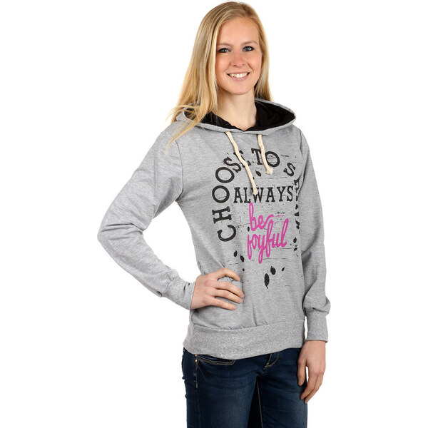 Glara Športová dámska mikina s kapucňou a potlačou 36987527