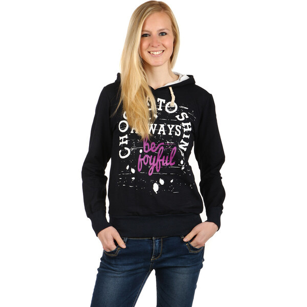 Glara Športová dámska mikina s kapucňou a potlačou 36987528