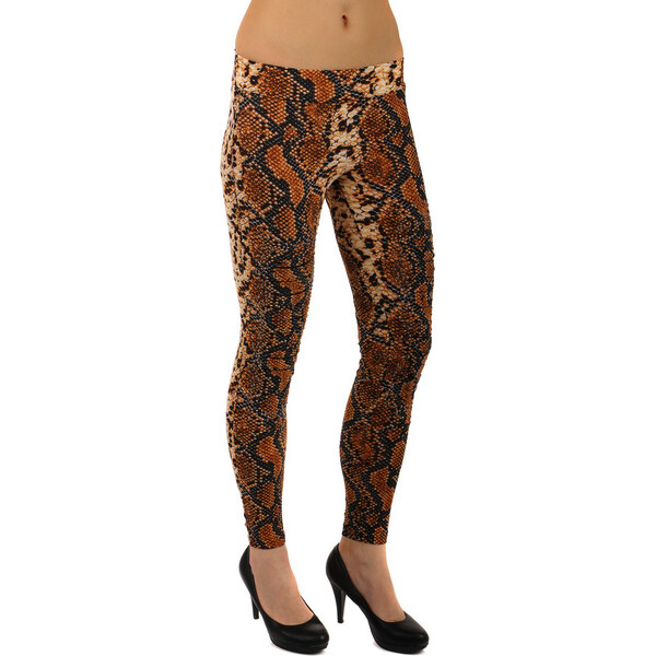 Glara Výrazné legíny s imitáciou hadieho vzoru 36986796