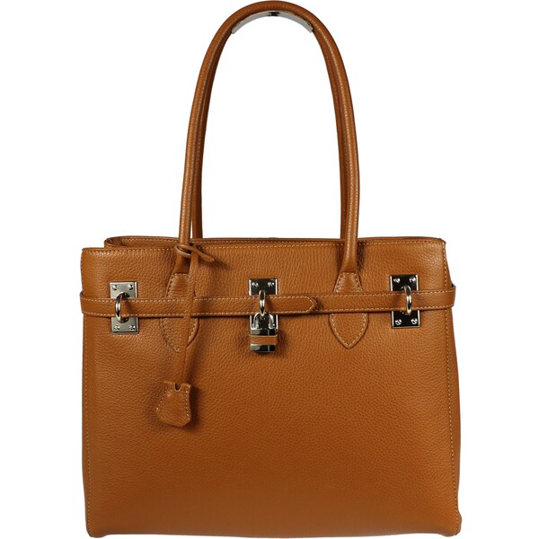 Camel kožená talianska kabelka Azra Grande Camel Scuro NovaKabelka.sk 19300736