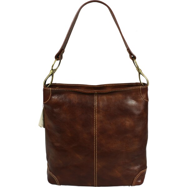 Hnedá kožená talianska kabelka Ginevra Marrone Vecchio NovaKabelka.sk 1202912