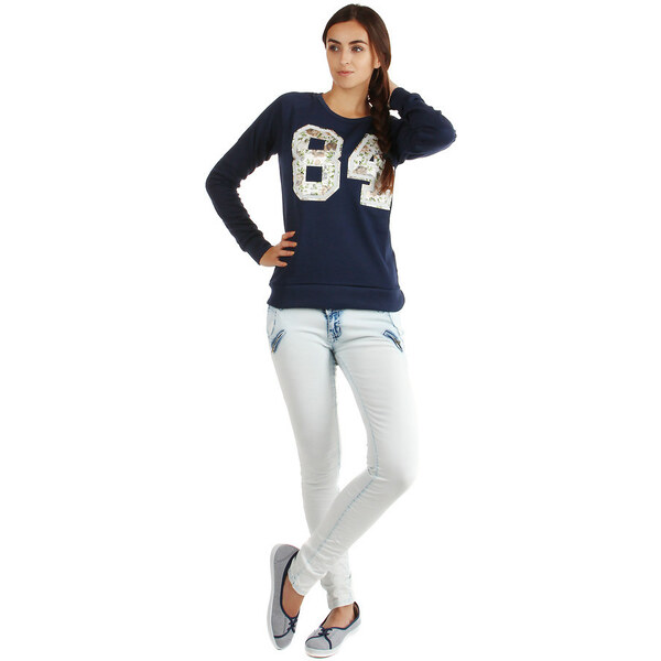 Glara Dámska mikina bez kapucne s potlačou 36986933