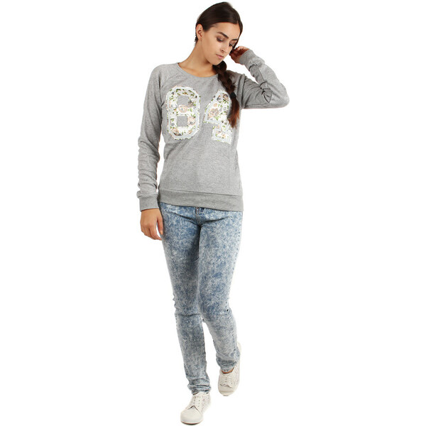 Glara Dámska mikina bez kapucne s potlačou 36986935