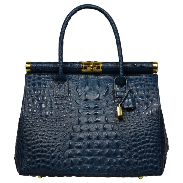 Modrá kožená talianska kabelka Laureta Blu Cocco NovaKabelka.sk 381922