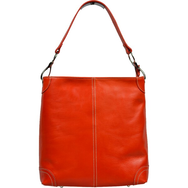 Oranžová kožená talianska kabelka Ginevra Arancione NovaKabelka.sk 32314512