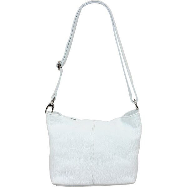 Biela kožená talianska crossbody kabelka Batilda Bianca NovaKabelka.sk 382278