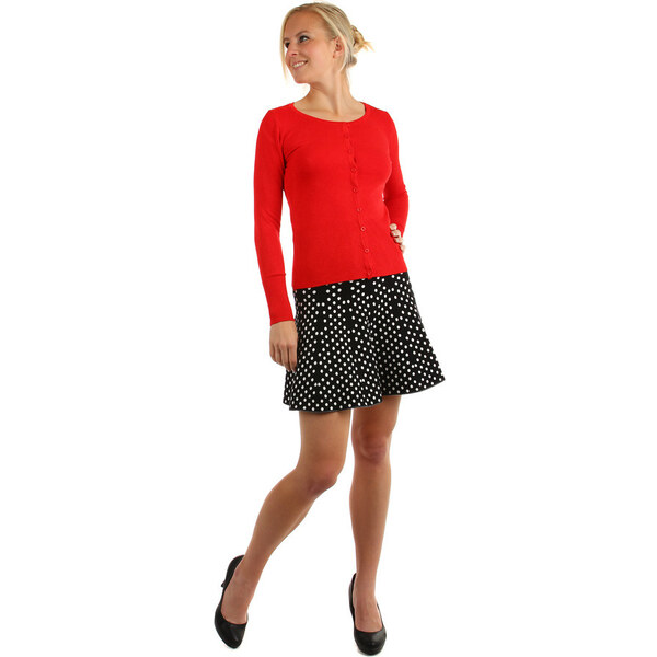 Glara Dámska áčková úpletová krátka sukňa 8394642