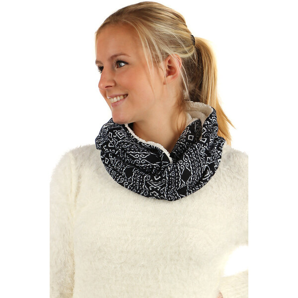 Glara Dámsky tunelový šál s ornamentami 8394656