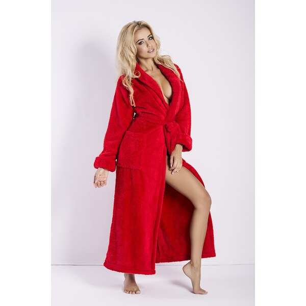 Dámsky župan Eliza dlhý červený - DKAREN 62248135