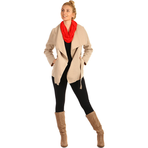 Glara Dámsky kabát s opaskom 8393163