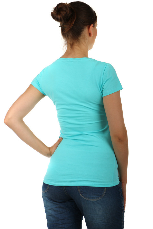 Glara Bavlnené dámske tričko s potlačou a krátkym rukávom