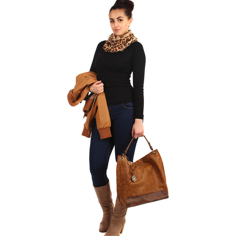 Glara Kruhová šatka s leoparďou potlačou 36987751