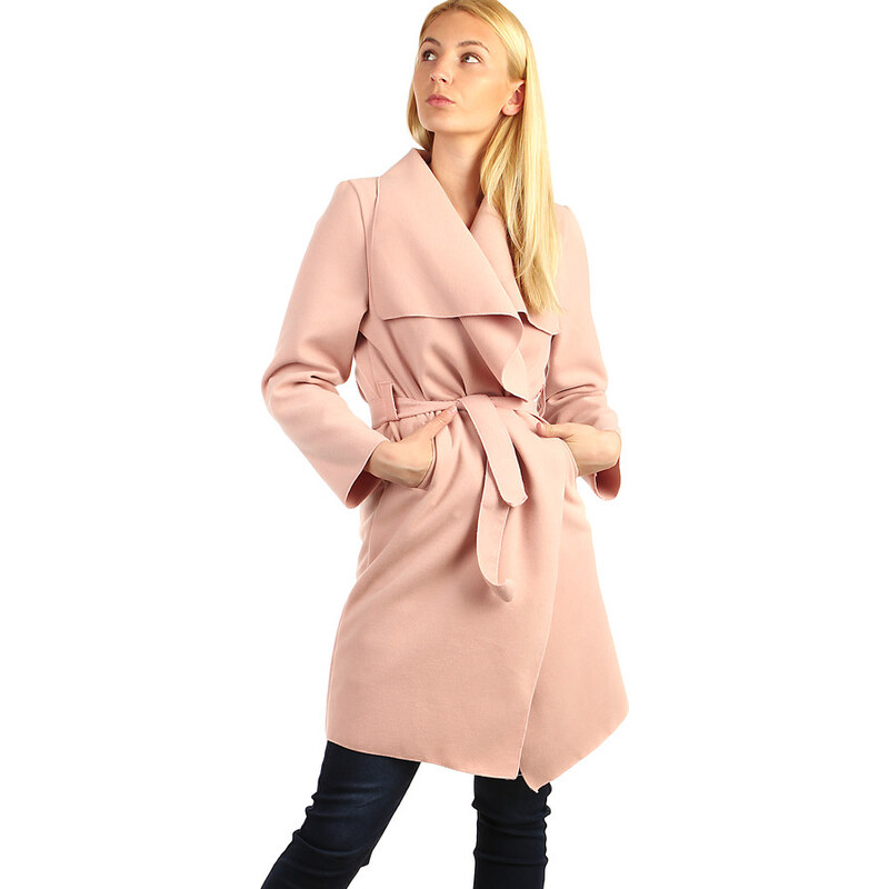 Glara Kabát s opaskom a výrazným golierom 39513349