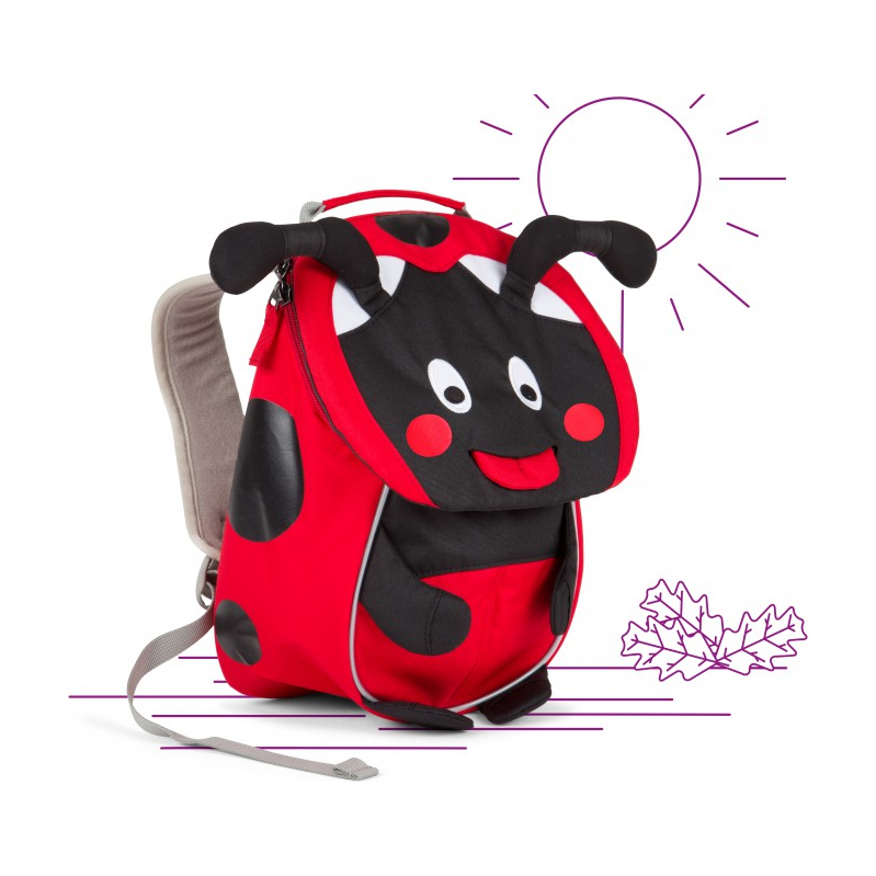 Affenzahn batoh Lilly Ladybird red/black/gray 62192427