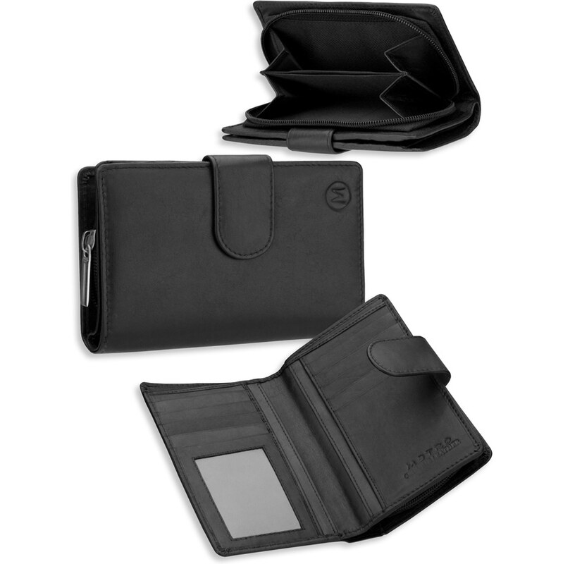 Dámska kožená peňaženka METRO P08 – červená 66321138