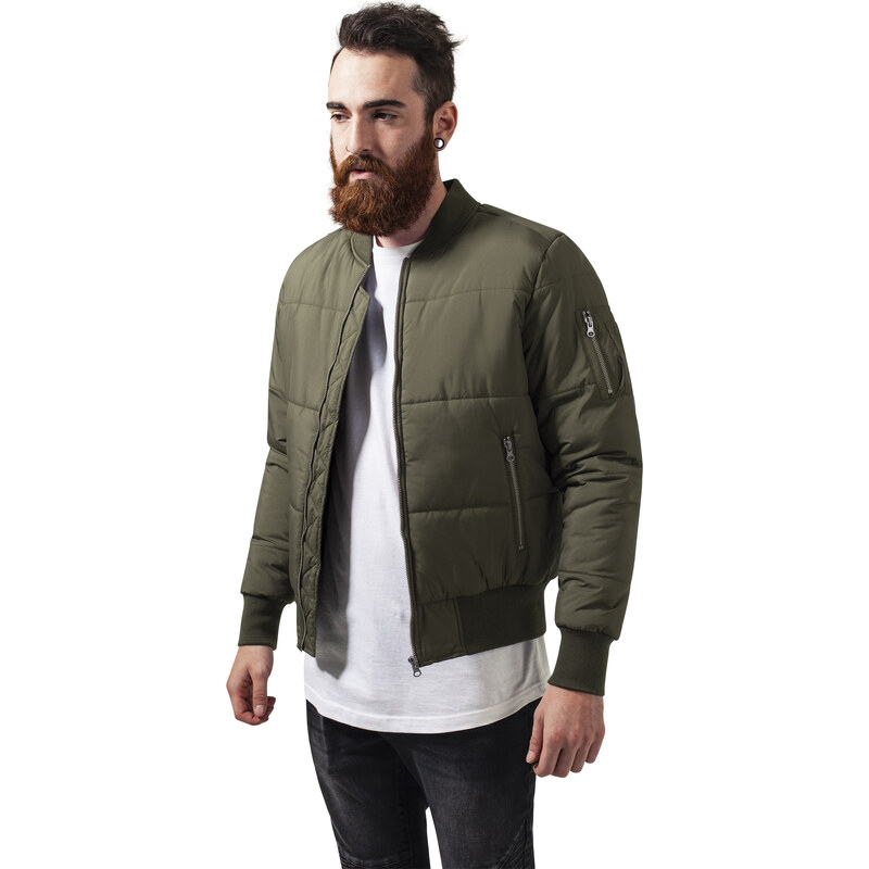 Urban Classics Basic Quilt Bomber Jacket Olive 50498984