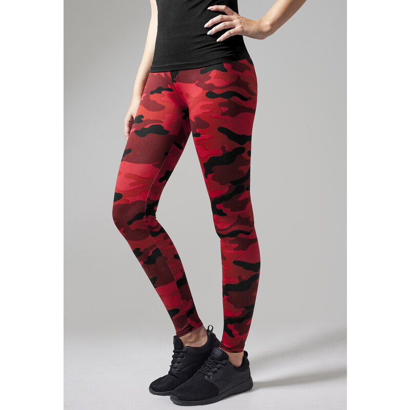 Urban Classics Womens red camo leggings 50624026