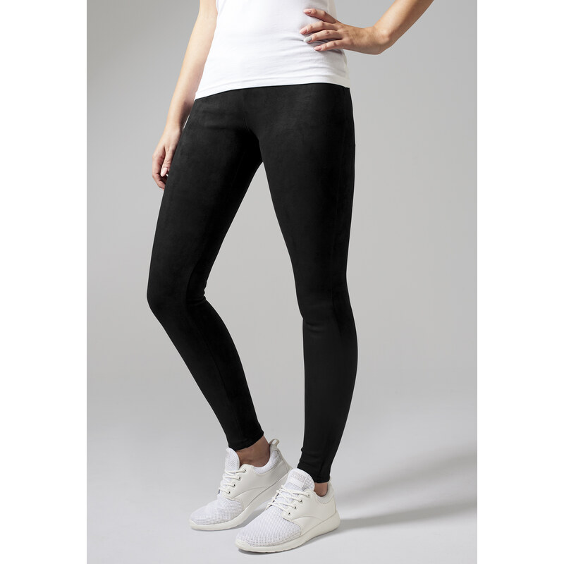 Urban Classics Womens leggings made of imitation suede black 50564338