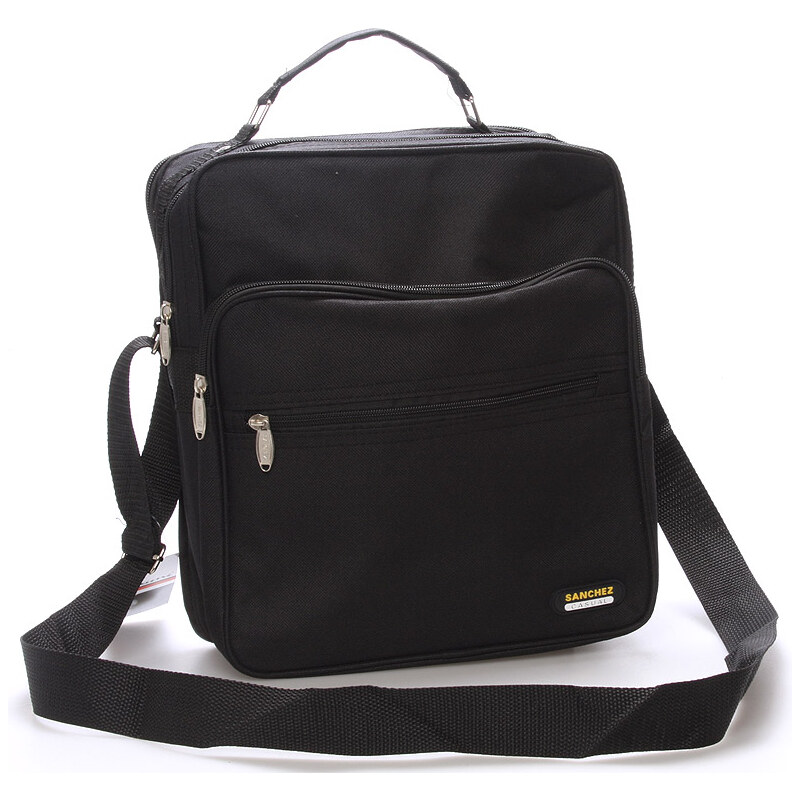 Pánska látková taška cez plece čierna - Sanchez Nial čierna 56863955