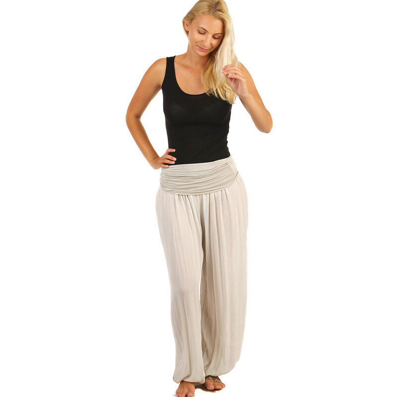 Glara Jednofarebné háremové nohavice 8395294