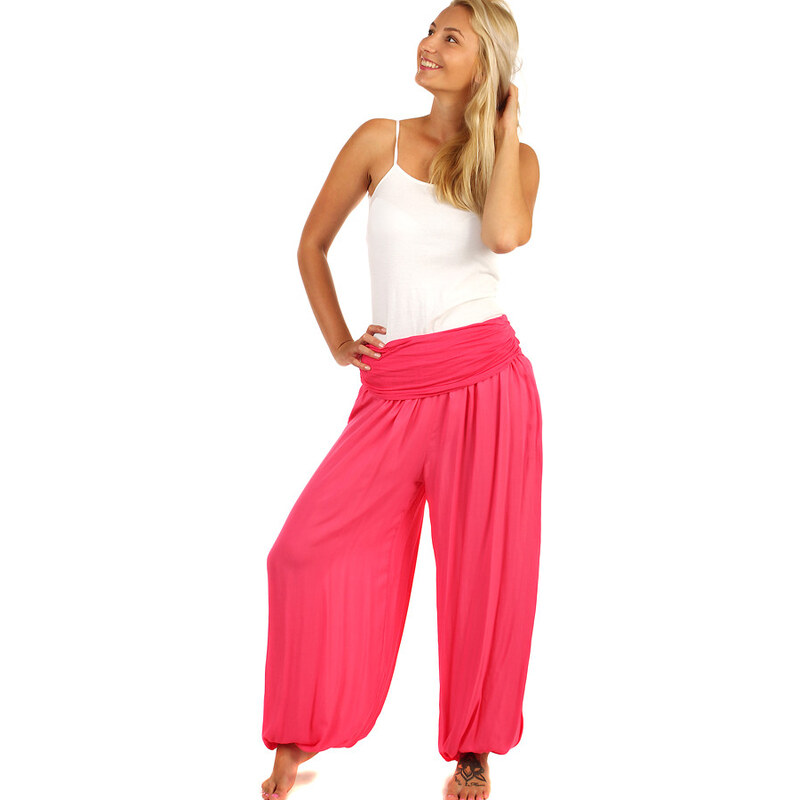 Glara Jednofarebné háremové nohavice 64059243