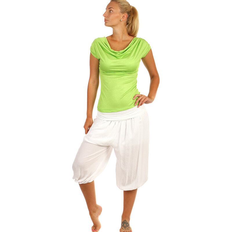 Glara Trojštvrťové háremové nohavice 8395336