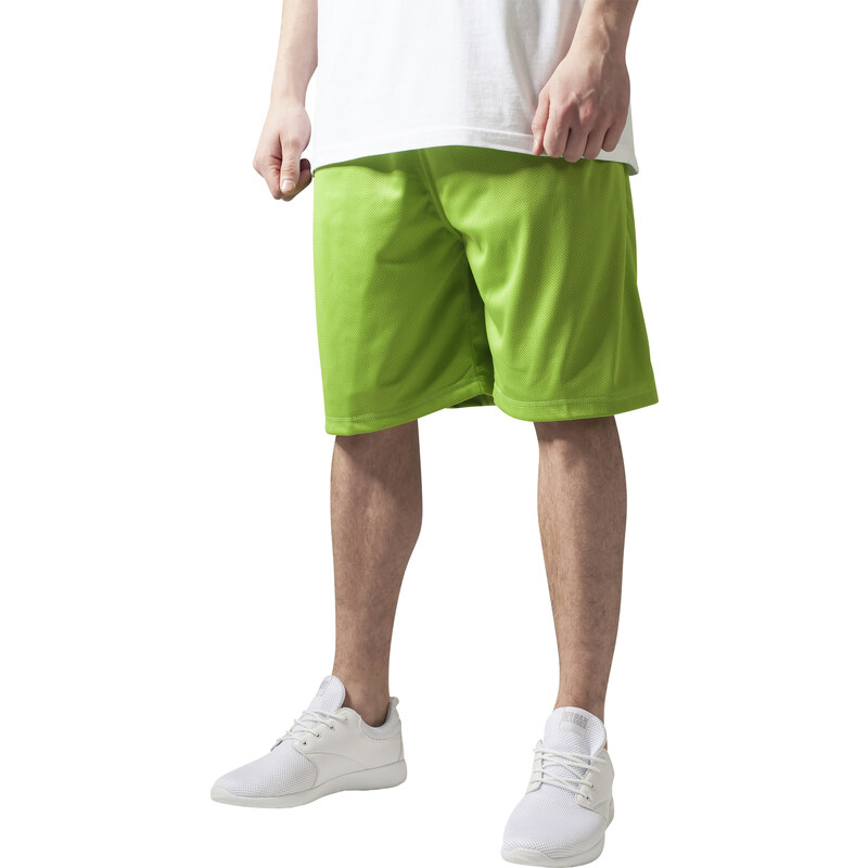 Urban Classics Mens Bball Mesh Shorts Green 50685394