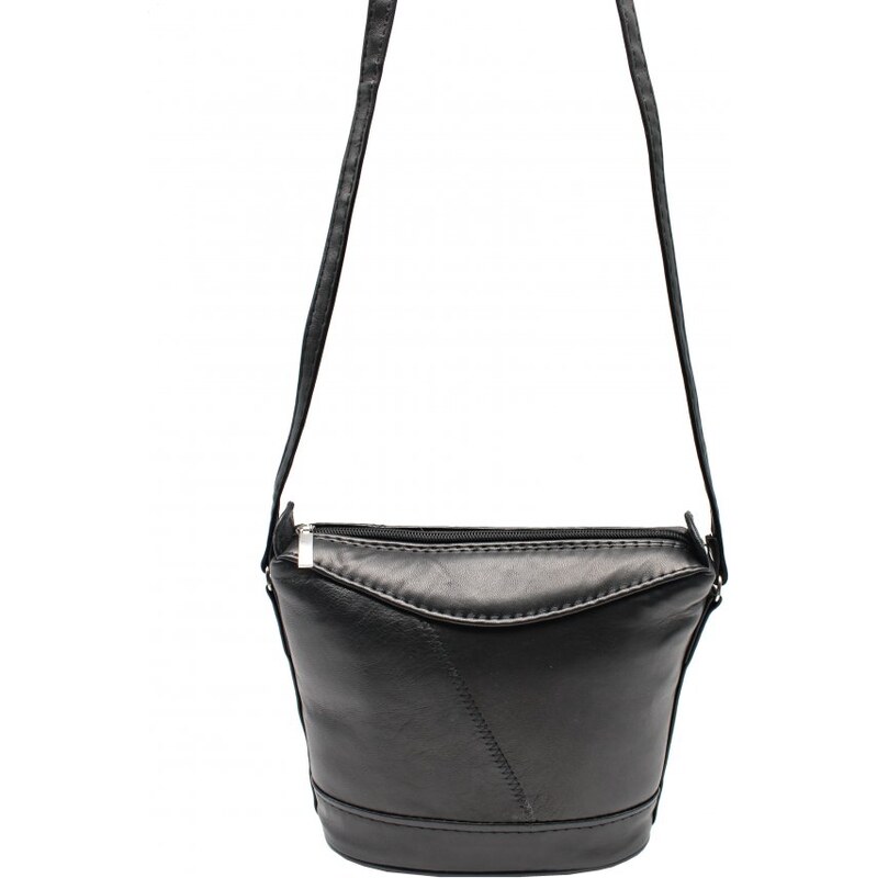 Sikora Dámska kožená kabelka SIK čierna 63523664