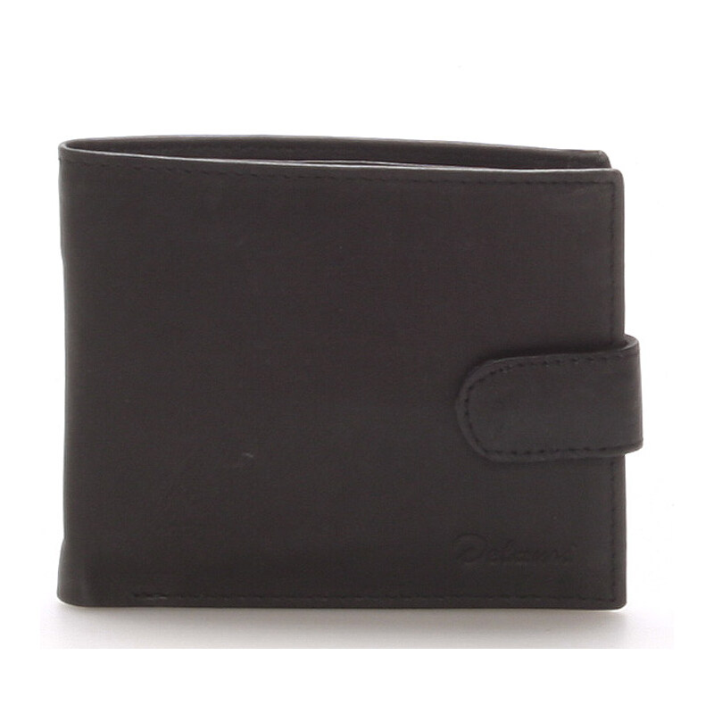 Pánska kožená čierna peňaženka - Delami 9371 čierna 5714500