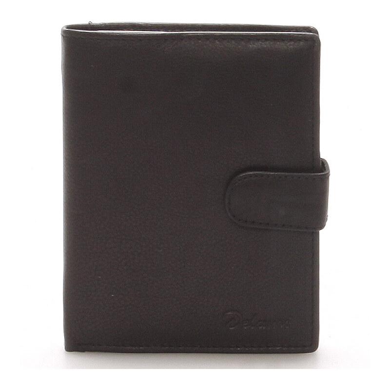 Pánska kožená čierna peňaženka - Delami 8703 čierna 5714501