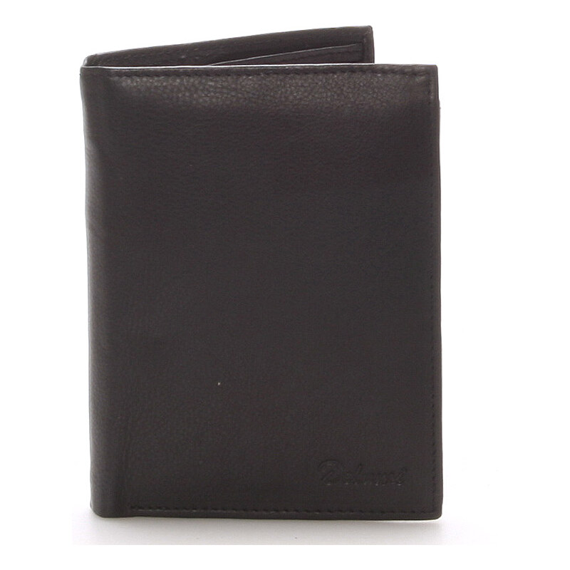 Pánska kožená čierna peňaženka - Delami 8229 čierna 5714506